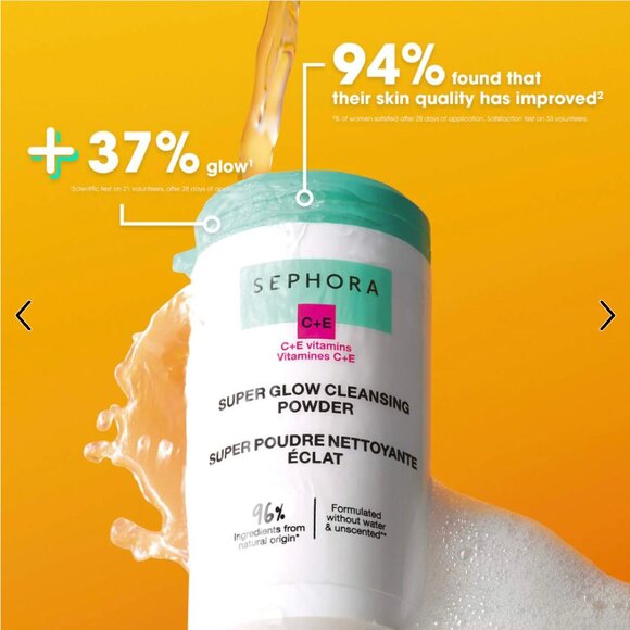 🌸 TSA Travel No-Liquid Sephora Collection Super Glow Cleansing Powder C+E - Picture 7 of 14